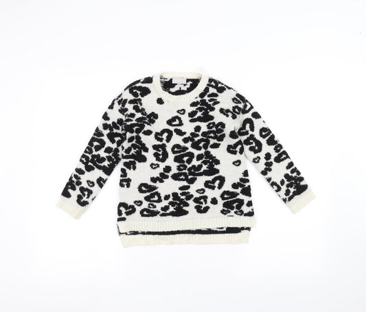 Matalan Boys White   Pullover Jumper Size 5 Years