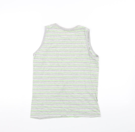 Urban Debt Boys Grey Striped  Basic Tank Size 12 Years