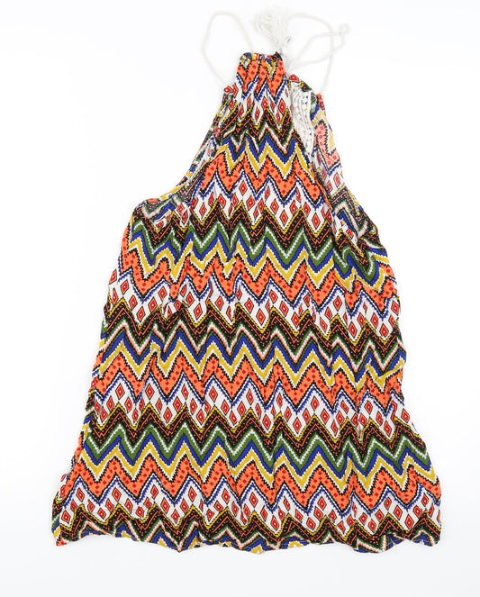 Hearts & Bows Womens Multicoloured Geometric  Basic Blouse Size 8