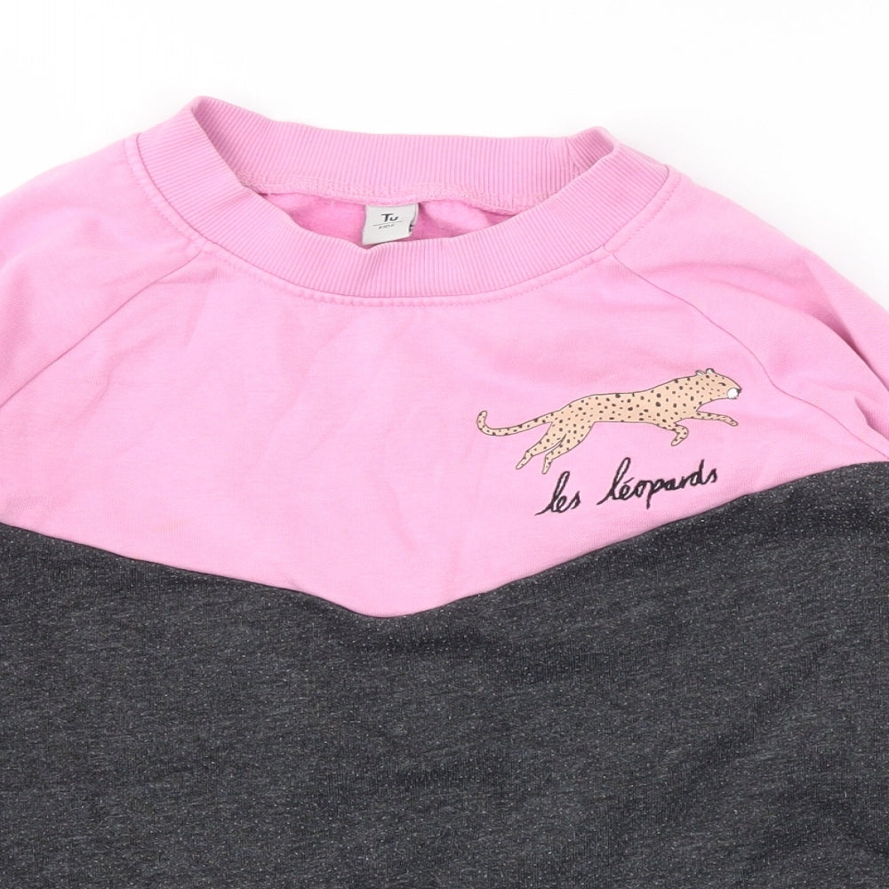 TU Girls Pink   Pullover Sweatshirt Size 9 Years