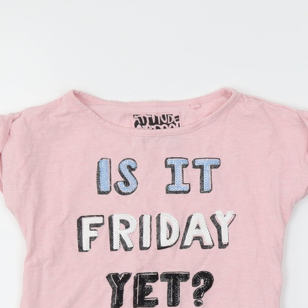 TU Girls Pink   Basic T-Shirt Size 5 Years