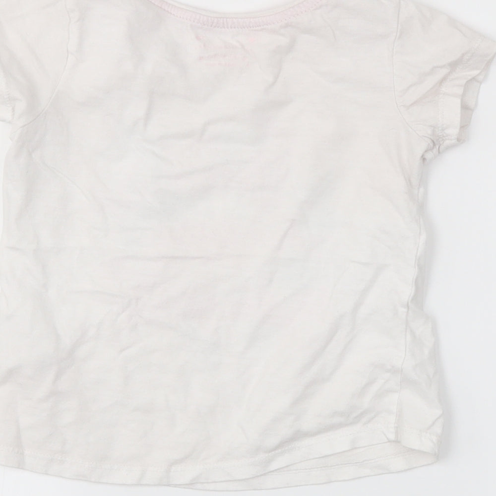 Primark Girls White   Basic T-Shirt Size 5-6 Years