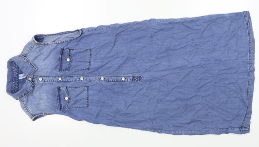 Denim CO Womens Blue  Denim A-Line  Size 8