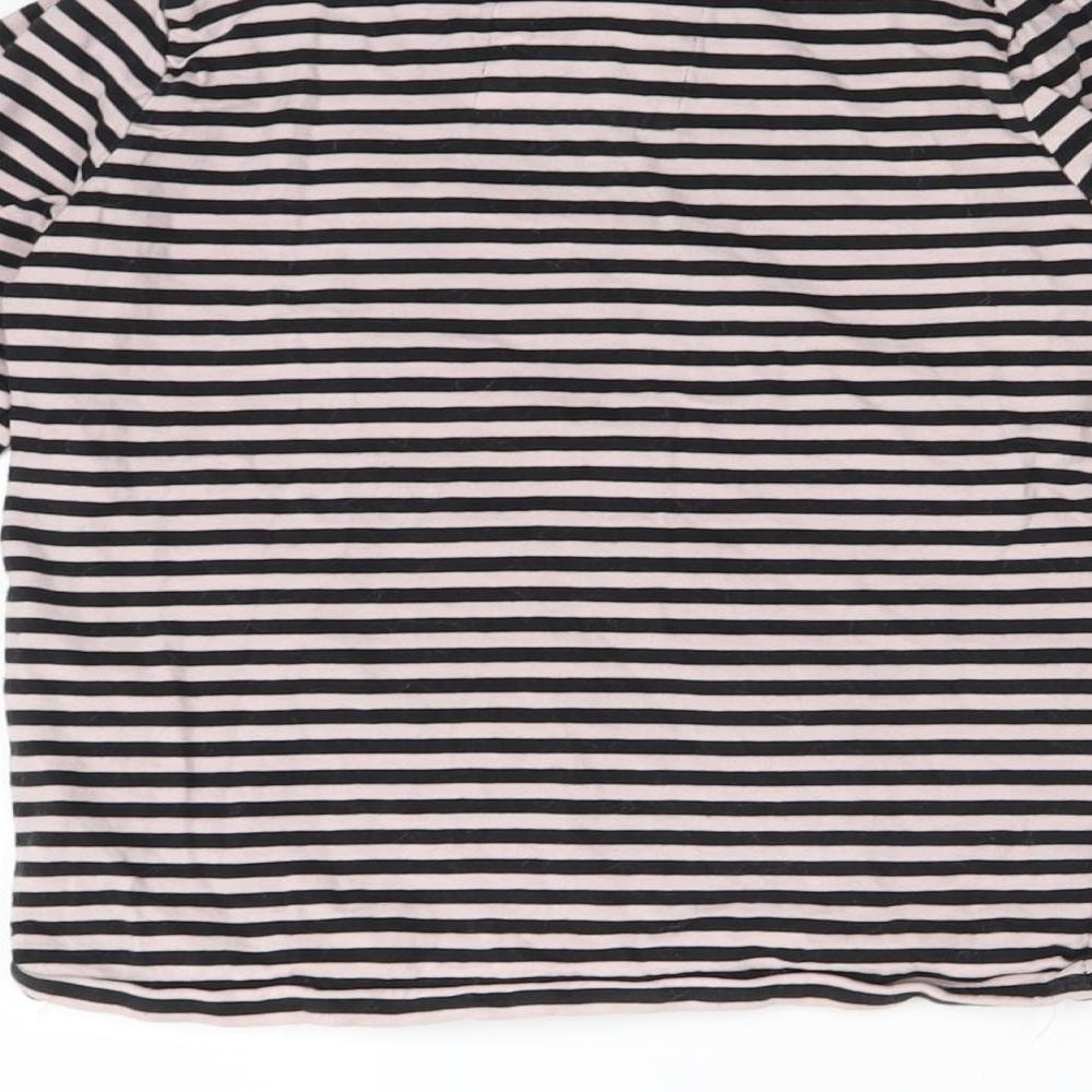 TU Girls Pink Striped  Basic T-Shirt Size 7 Years