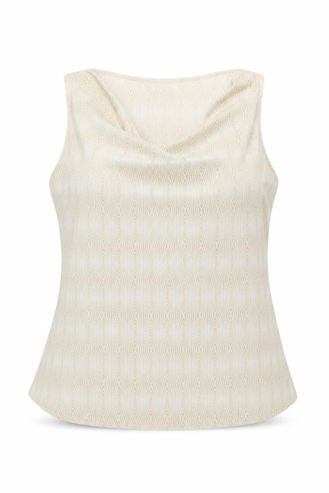 DION Womens Gold Geometric  Basic Tank Size XL