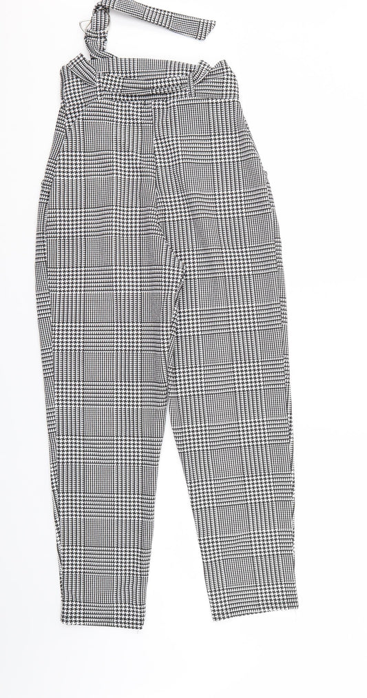 I SAW IT FIRST Womens Black Herringbone  Trousers  Size 10 L27 in