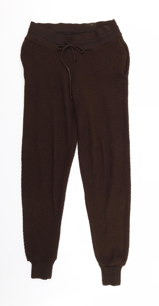 PRETTYLITTLETHING Womens Brown   Sweatpants Trousers Size M L28 in