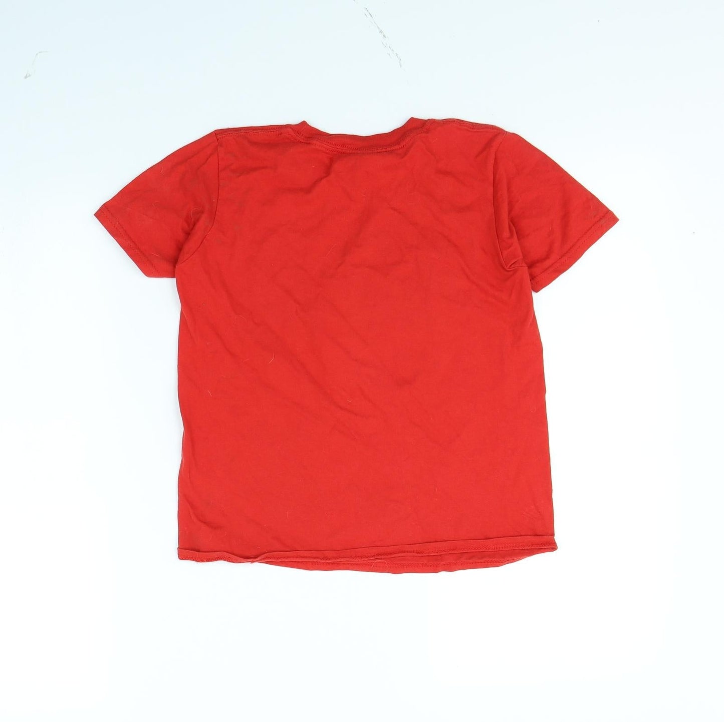 Gildan Boys Red   Basic T-Shirt Size M  - Fortnite