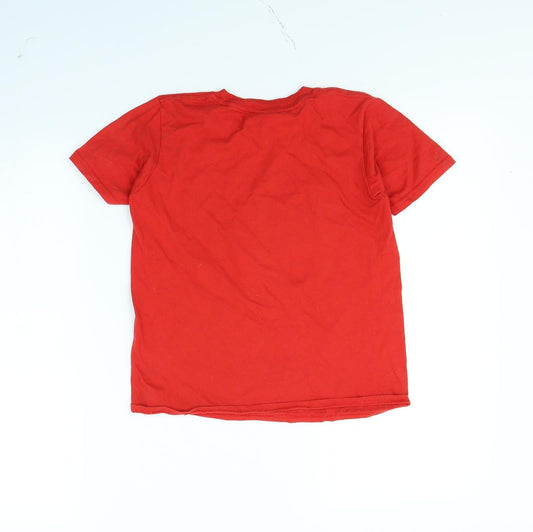 Gildan Boys Red   Basic T-Shirt Size M  - Fortnite
