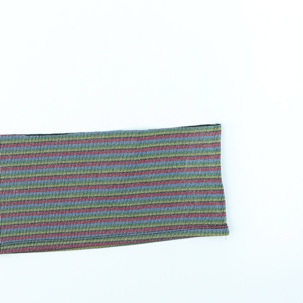 Topshop Womens Multicoloured Striped  Cropped Tank Size 8