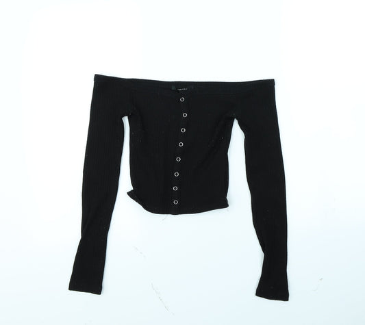 FOREVER 21 Womens Black   Basic Blouse Size S