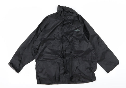 Preworn Womens Black   Rain Coat Jacket Size 10