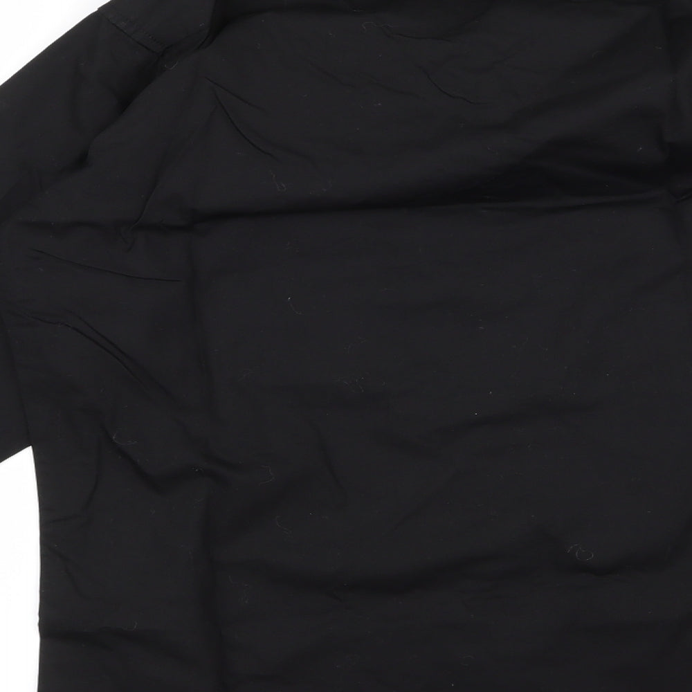 lyon becker Mens Black  Rayon  Button-Up Size M