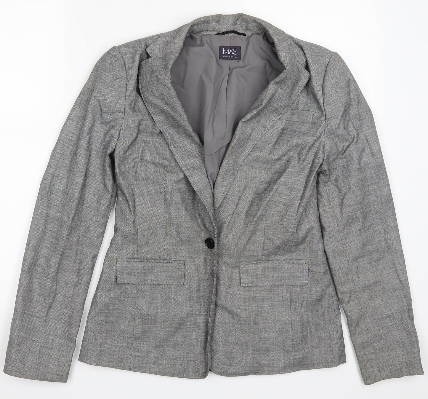 Marks and Spencer Womens Grey   Jacket Suit Jacket Size 6