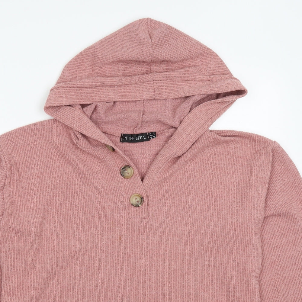 In the Style Womens Pink   Pullover Hoodie Size 8