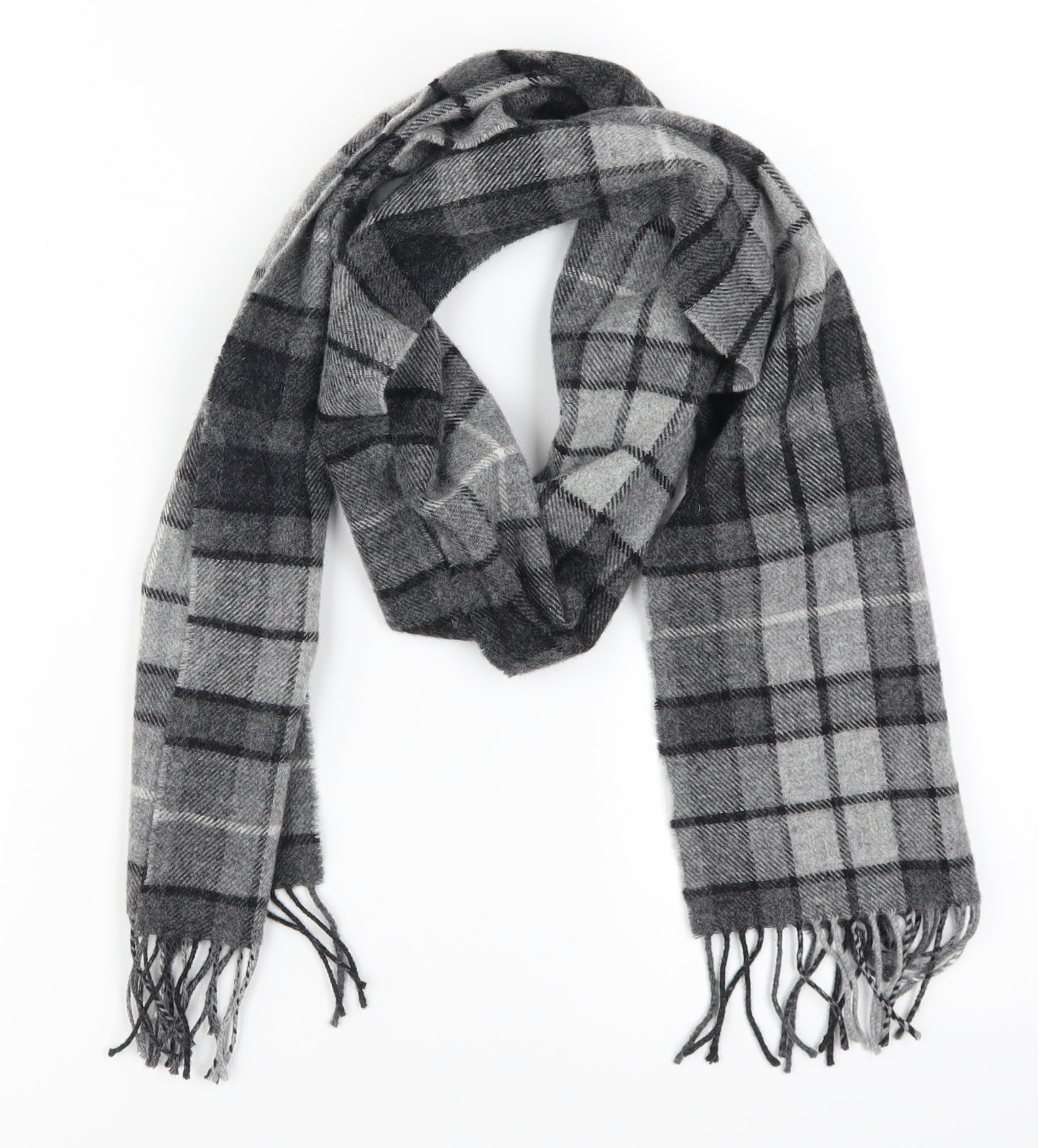 Preworn Womens Grey Check   Scarf