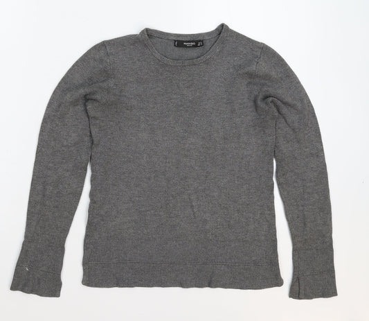 Mango Womens Grey  Knit Pullover Jumper Size S