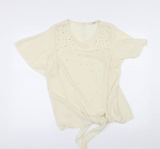 George Womens Ivory   Tunic Blouse Size 10