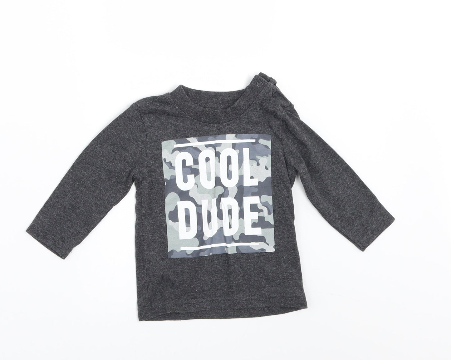 Primark Boys Grey   Basic T-Shirt Size 3-6 Months