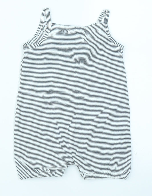 TU Girls Black Striped  Romper One-Piece Size 6-9 Months