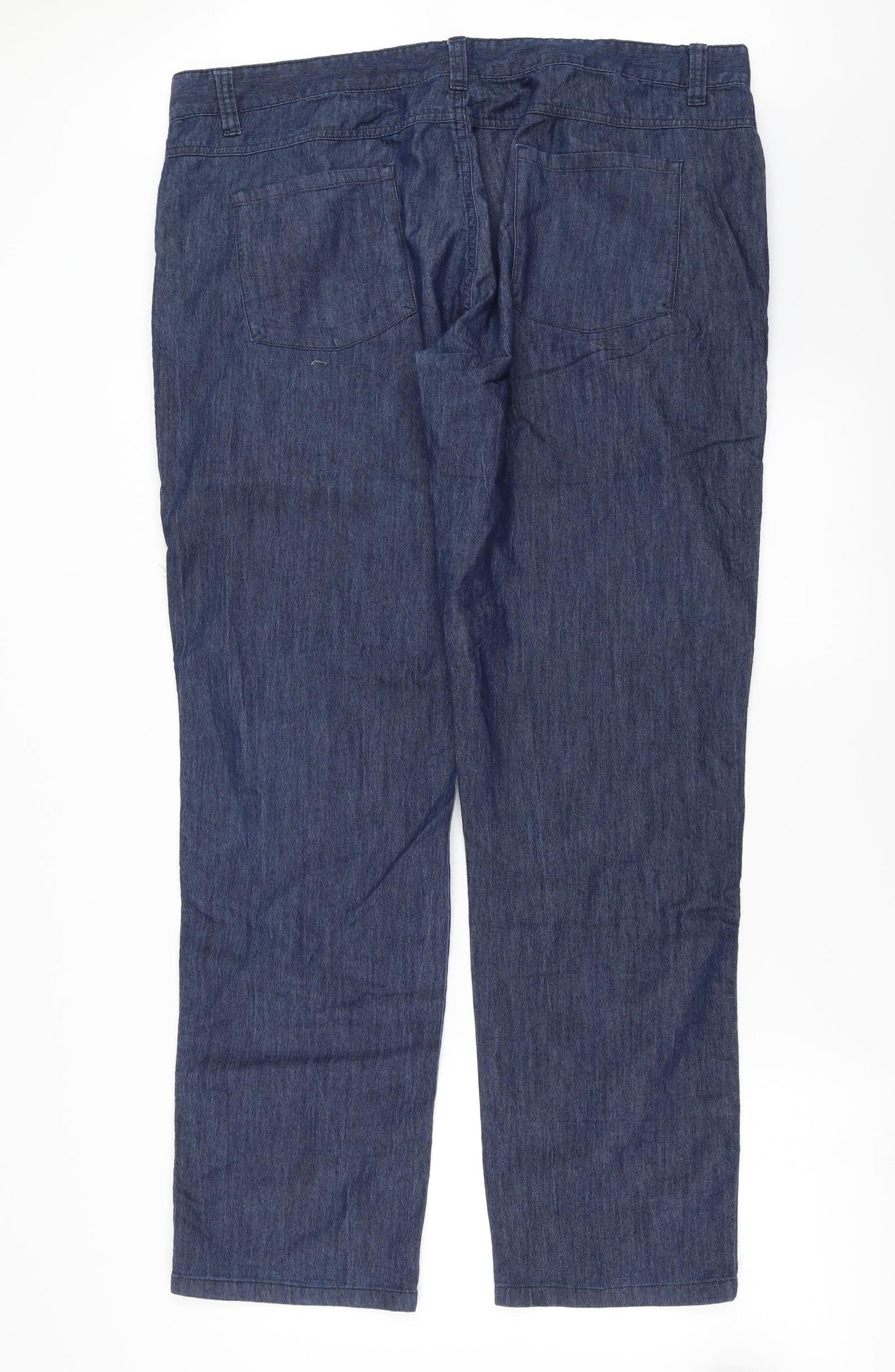 Crane Womens Blue  Denim Straight Jeans Size L L32 in