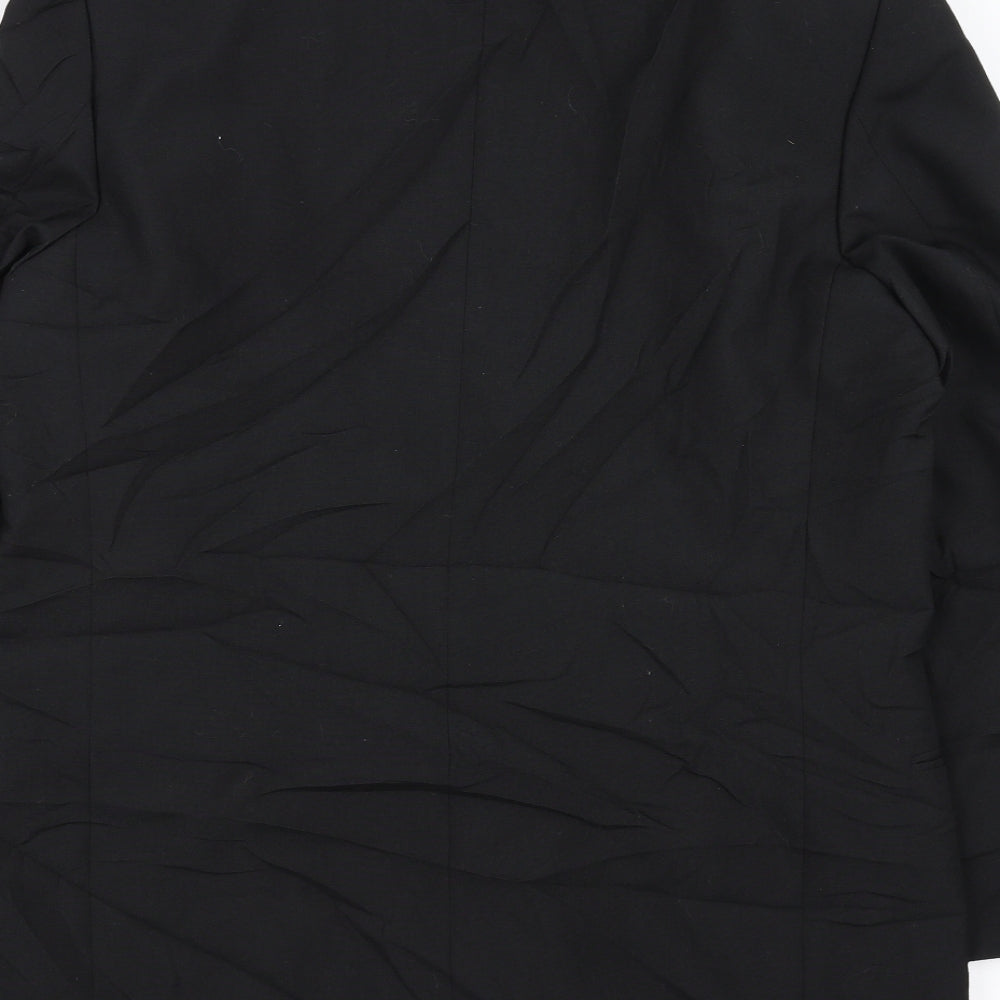 David Moss Mens Black   Jacket Suit Jacket Size 38