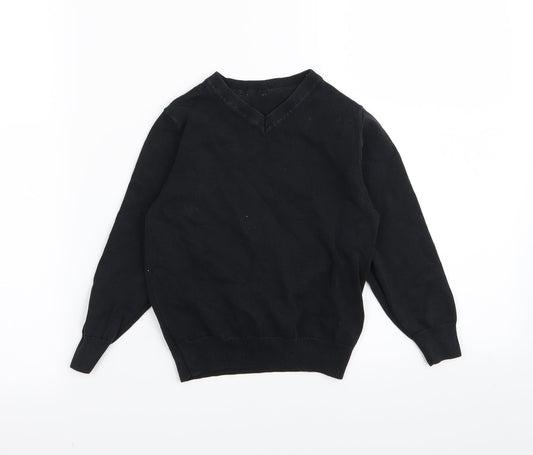 Asda George Girls Black   Pullover Jumper Size 4-5 Years  - School jumper