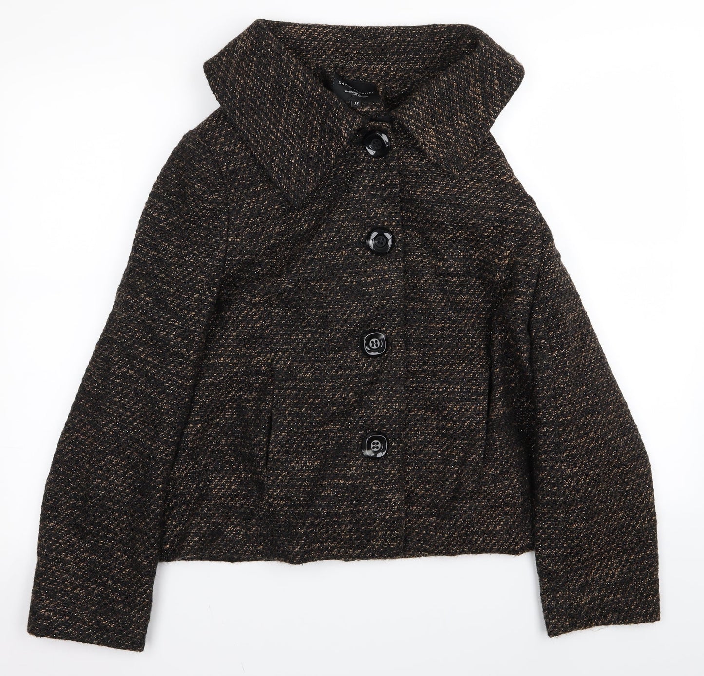 david emanuel Womens Brown   Jacket Coat Size 18
