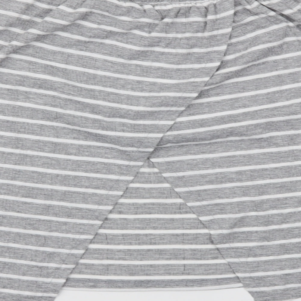 NEXT  Womens Green Striped  Basic T-Shirt Size 10