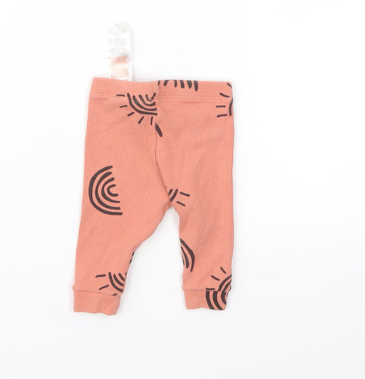Primark Girls Pink Geometric  Capri Leggings Size 0-3 Months