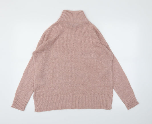 New Look Womens Pink   Henley Jumper Size S