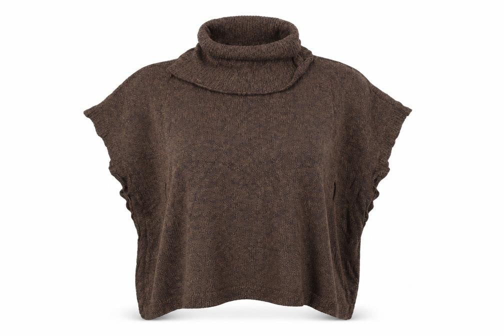 H&M Womens Brown   Quilted Poncho Size S