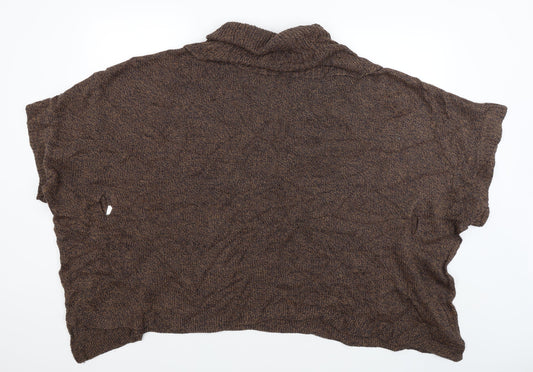H&M Womens Brown   Quilted Poncho Size S