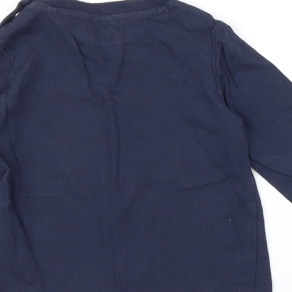 Fred & Flo Boys Blue   Basic T-Shirt Size 9-12 Months