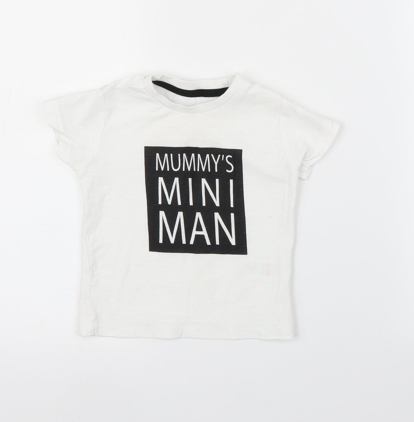 Matalan Boys White   Basic T-Shirt Size 9-12 Months