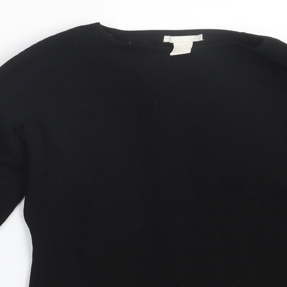 H&M Womens Black   Pullover Jumper Size S