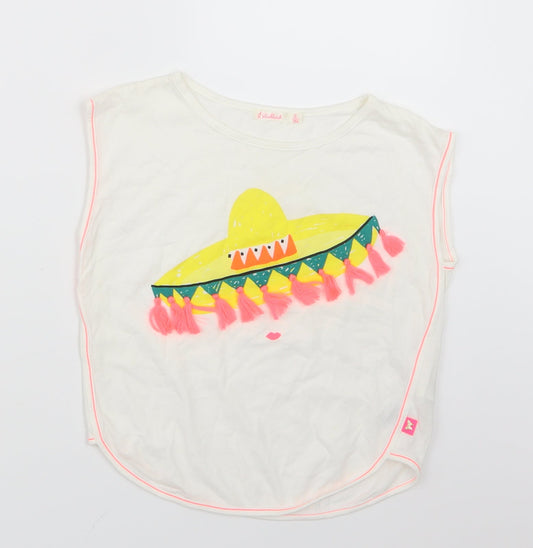 Billieblush Girls White   Basic T-Shirt Size 6 Years