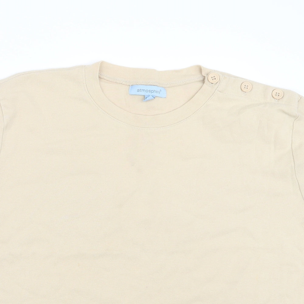 Atmosphere Womens Beige   Basic T-Shirt Size 16