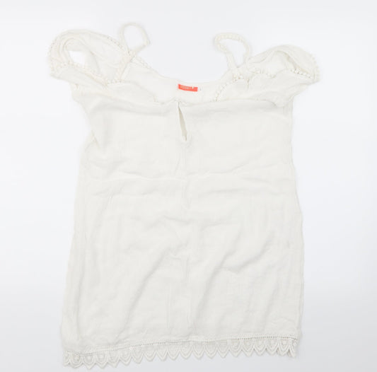 RI Resort Womens White   Basic Blouse Size S