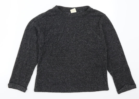Zara Girls Grey   Pullover Jumper Size 10 Years