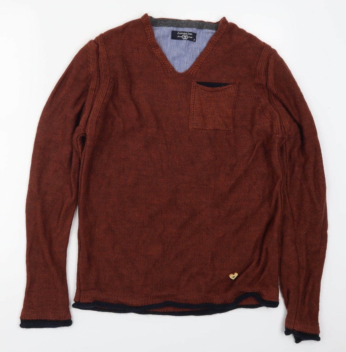 Zen and Zen Womens Brown   Pullover Jumper Size M