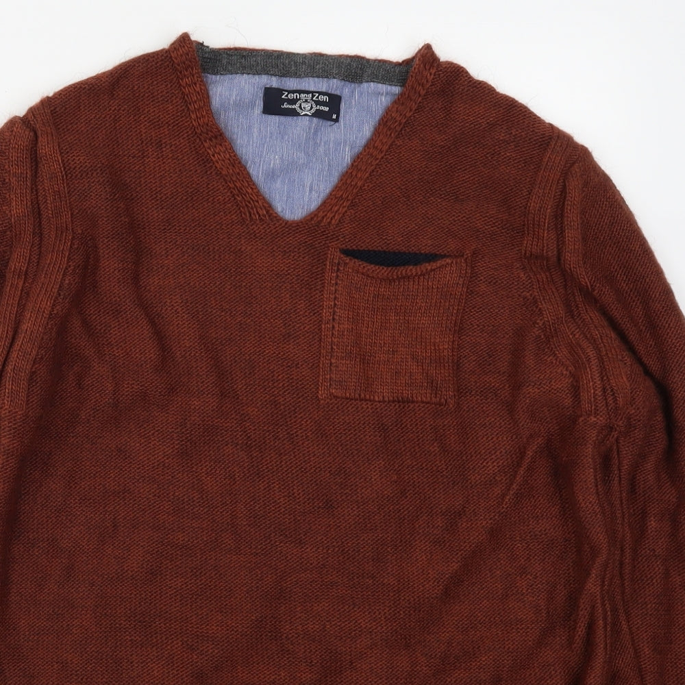 Zen and Zen Womens Brown   Pullover Jumper Size M
