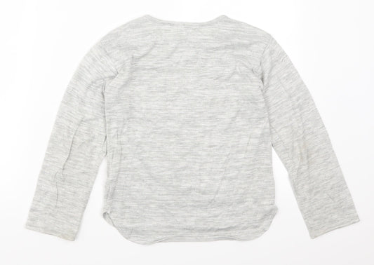 H&M Girls Grey   Basic T-Shirt Size 9-10 Years  - Butterflies Papillion