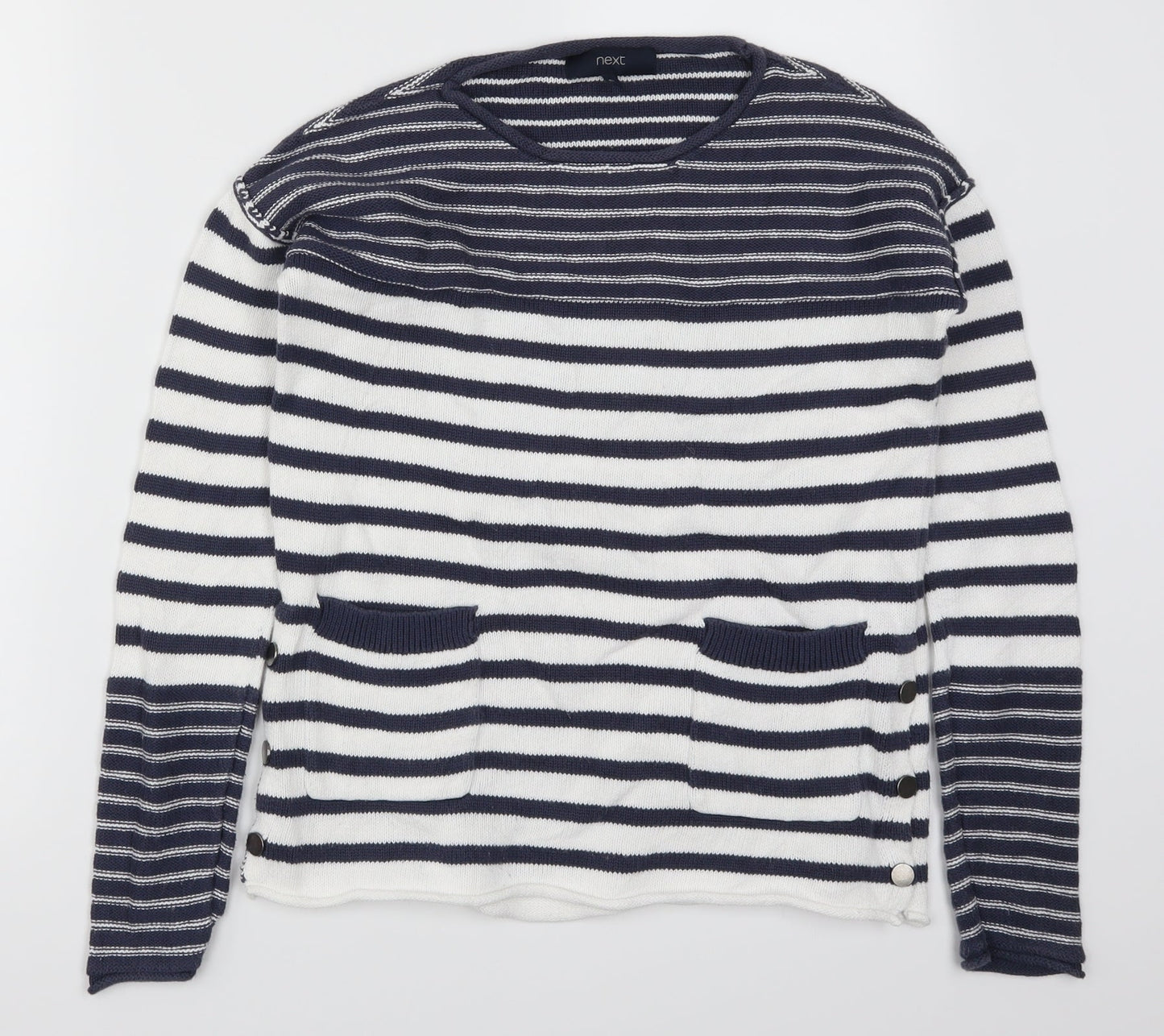 NEXT Womens Blue Striped  Pullover Jumper Size 6