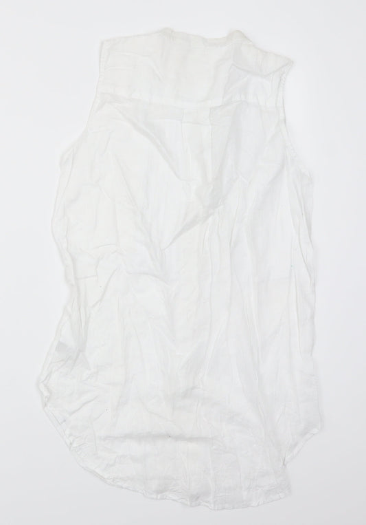 H&M Womens White   Basic Button-Up Size 6