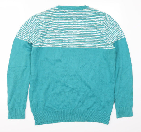 Red Herring Mens Blue Striped  Pullover Jumper Size S