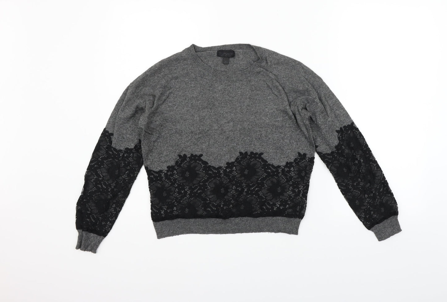 Topshop Womens Grey   Pullover Jumper Size 8