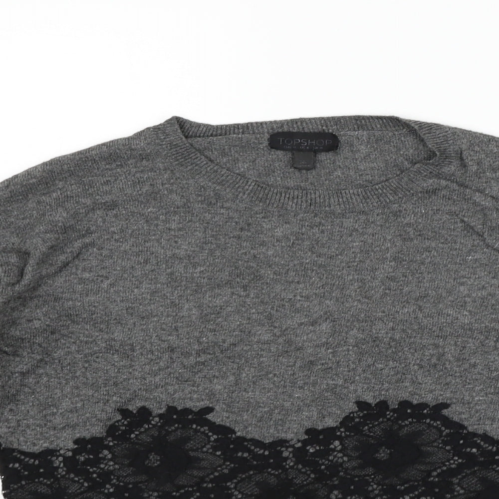 Topshop Womens Grey   Pullover Jumper Size 8