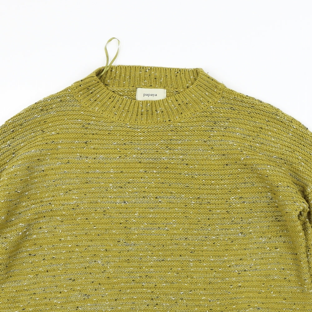 Papaya Womens Yellow   Pullover Jumper Size L