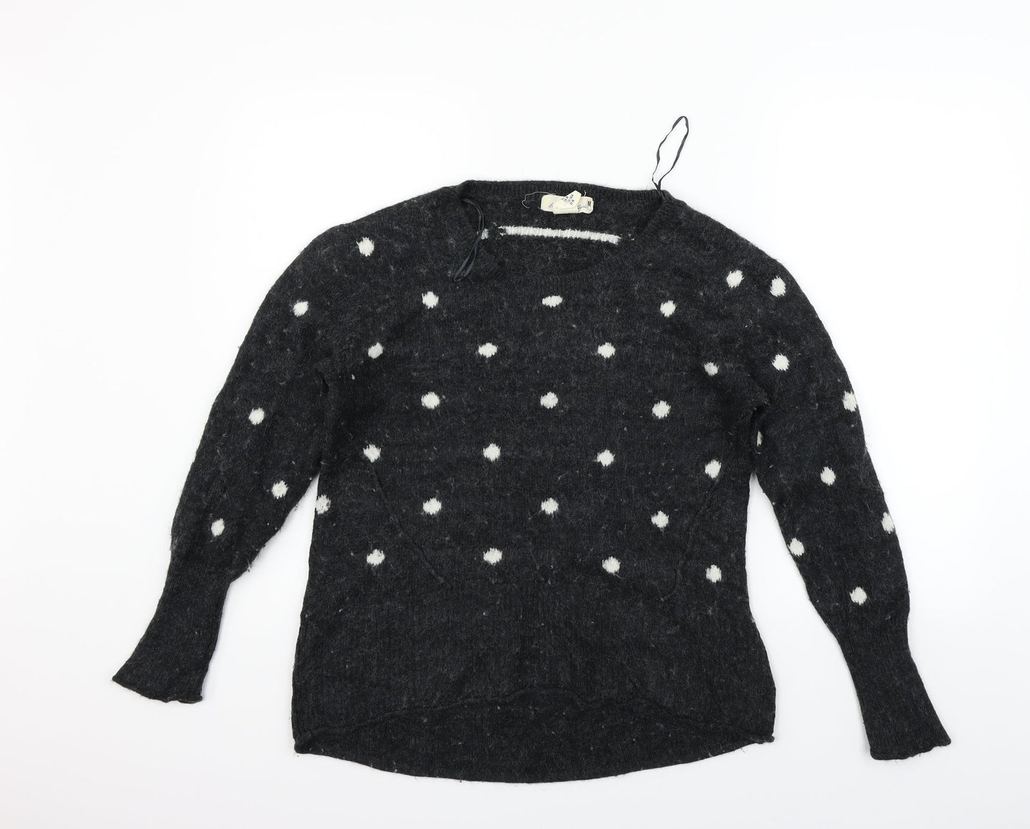 H&M Womens Black Polka Dot  Pullover Jumper Size M